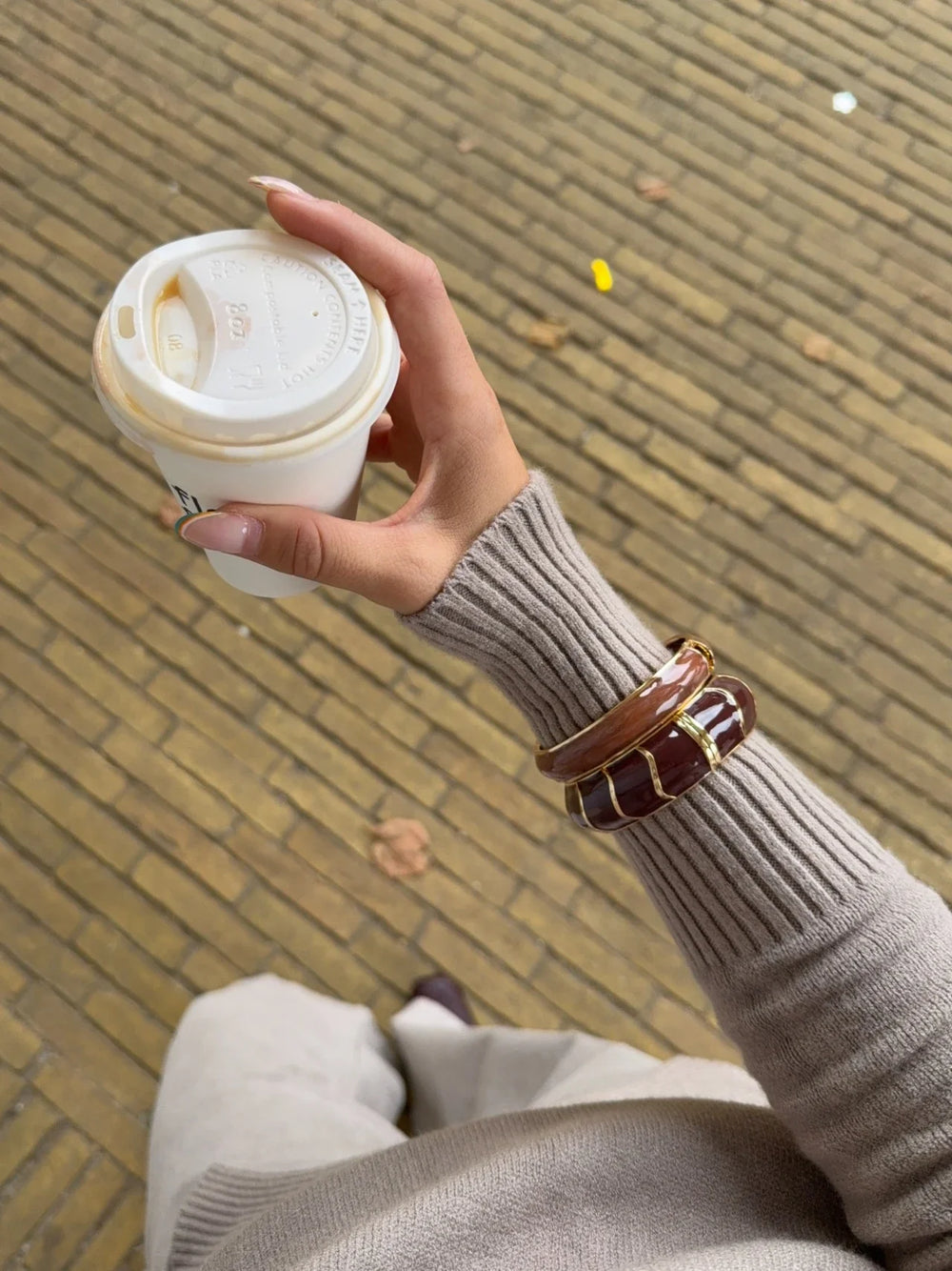 Elvina bracelet - Brown/Gold