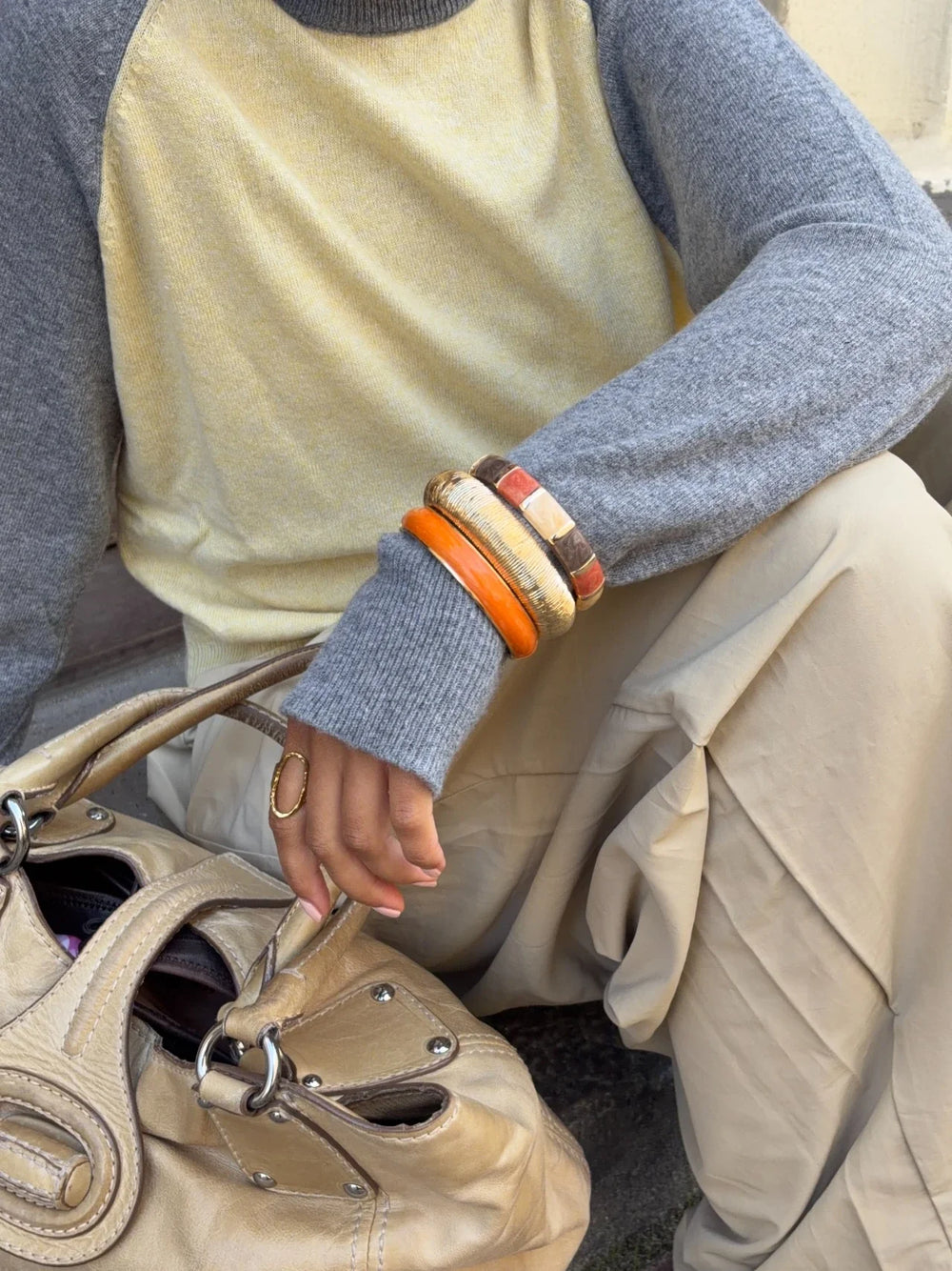 Neva bracelet - Gold/pink/purple