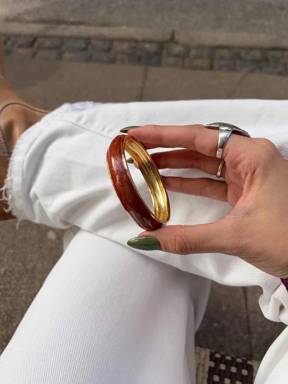 Elvina Bracelet - Dark Brown/Gold