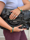 Elvina bracelet - Dark green/gold