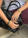 Elvina bracelet - Dark green/gold
