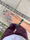Elvina bracelet - Dark green/gold