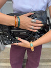 Elvina bracelet - Dark green/gold