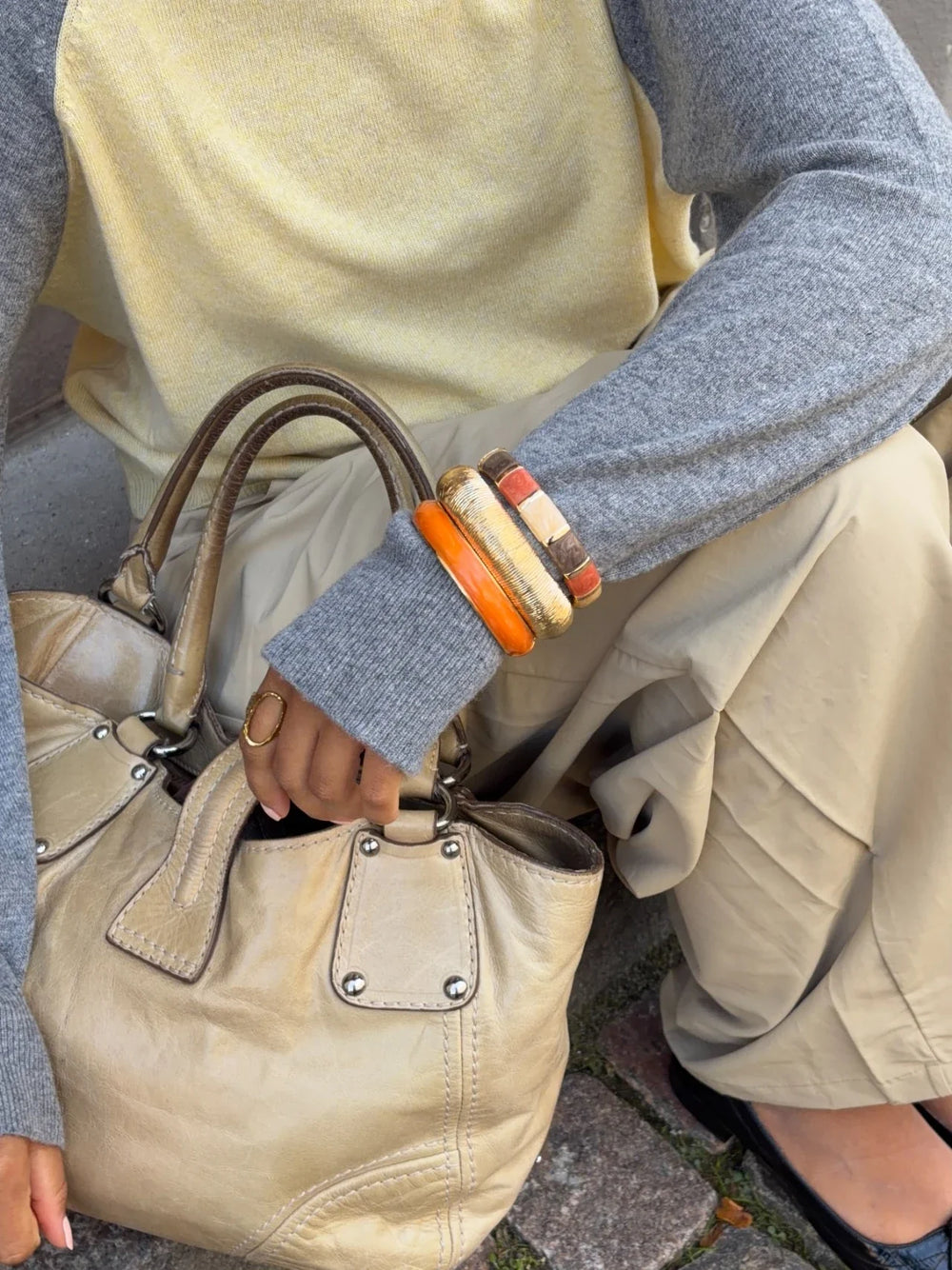Elvina bracelet - Orange/Gold