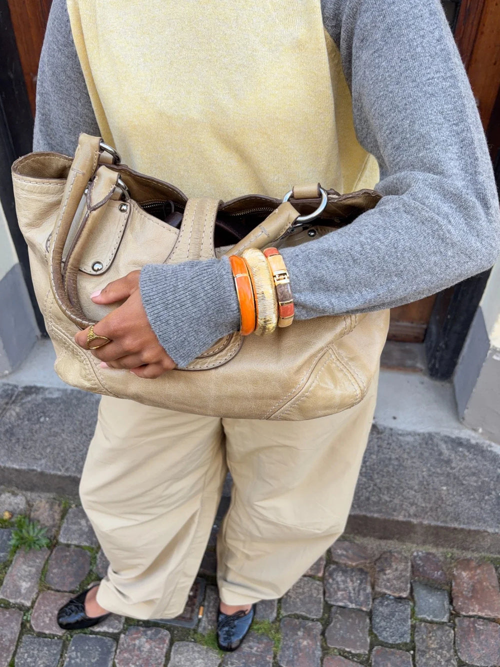 Elvina bracelet - Orange/Gold