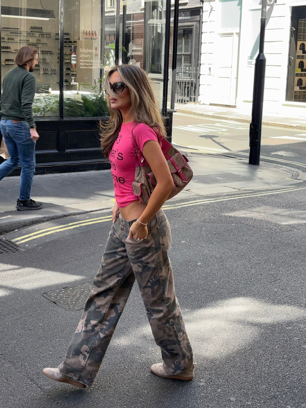 Audrine army jeans - Brown/green