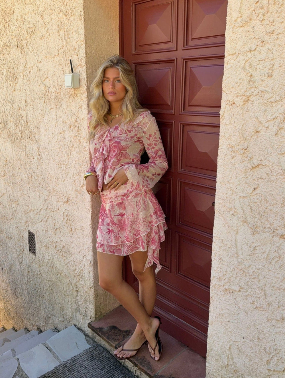 Mari asymmetrical skirt – Pink