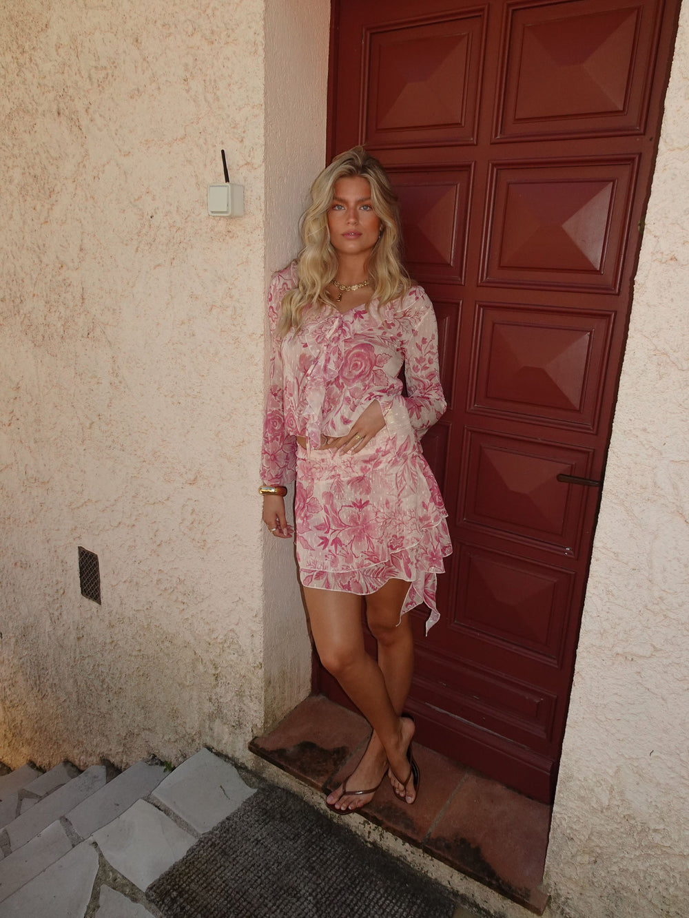 Mari asymmetrical skirt – Pink
