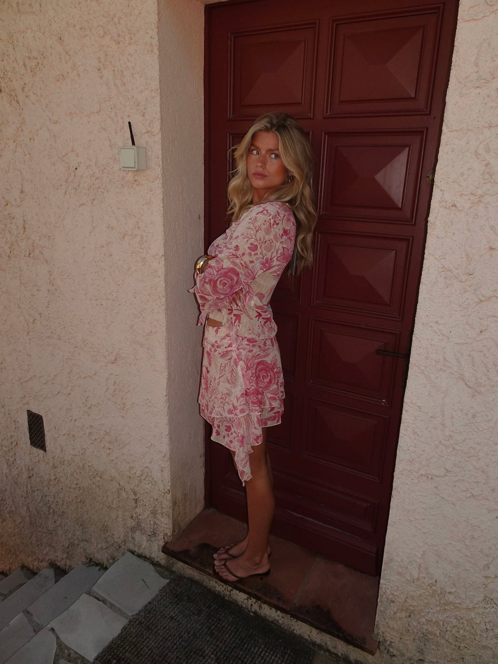 Mari asymmetrical skirt – Pink