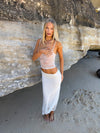 Nadja asymmetric lace skirt - White