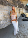Nadja asymmetric lace skirt - White