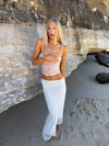 Nadja asymmetric lace skirt - White
