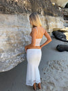 Nadja asymmetric lace skirt - White