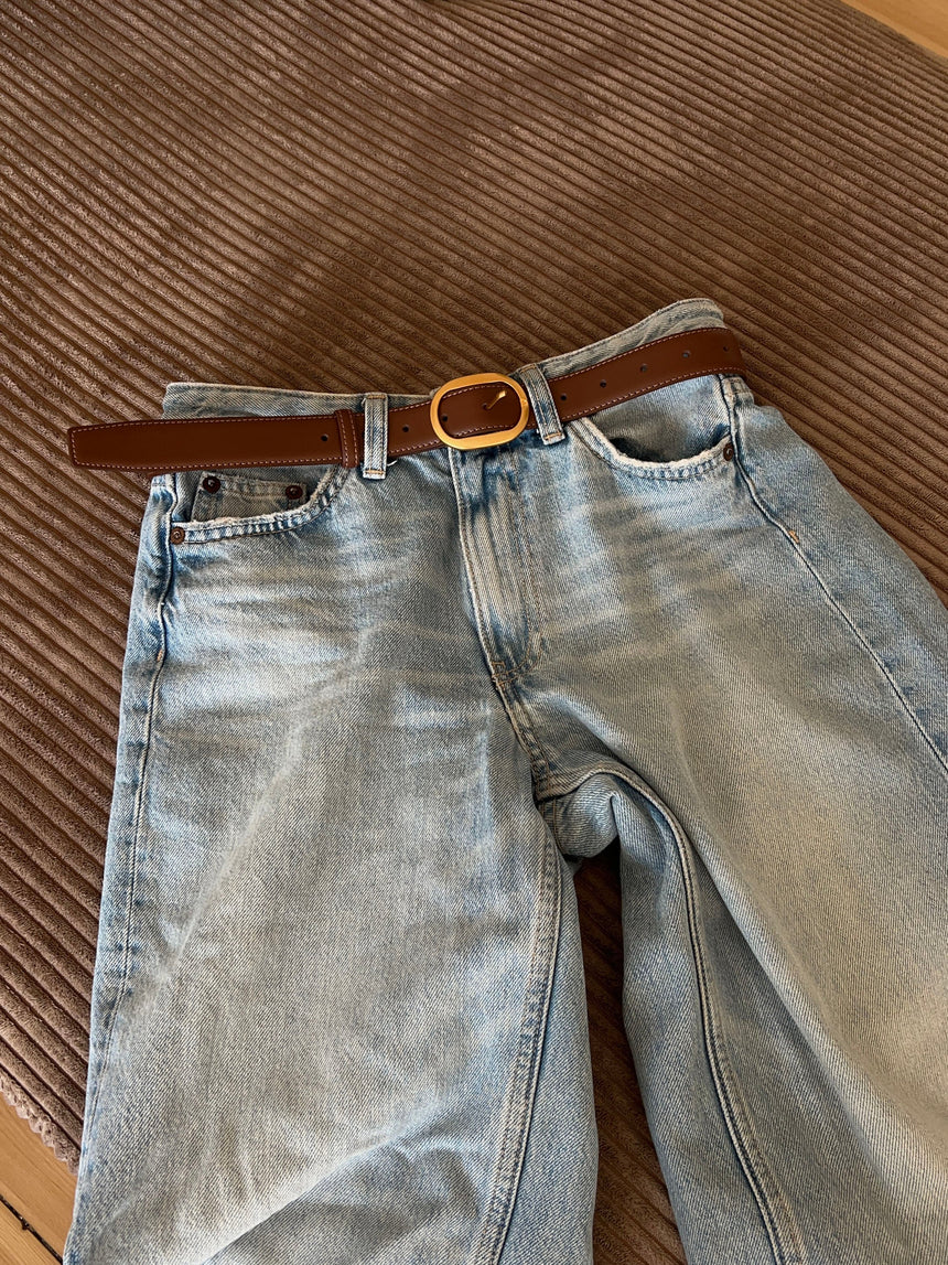 Classic belt - Brown/gold
