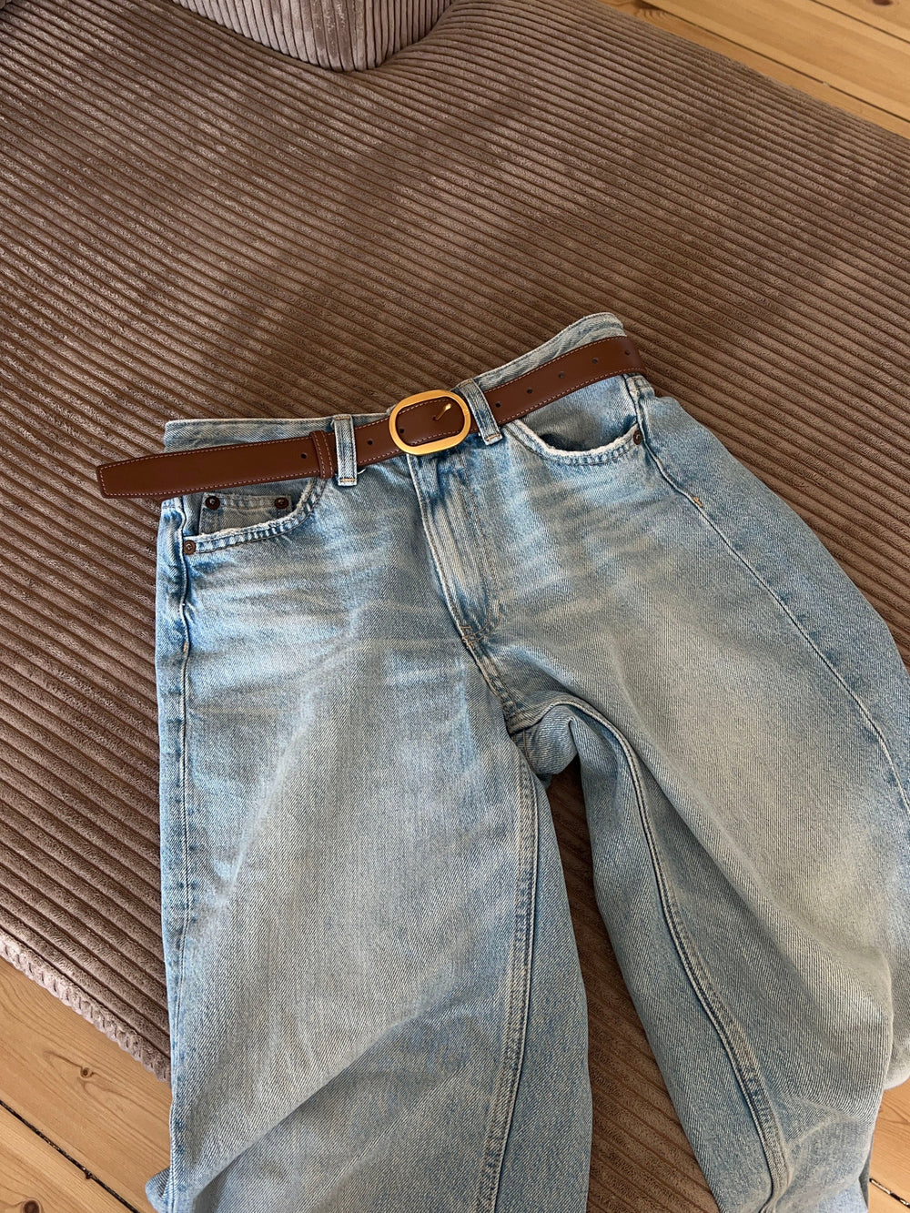 Classic belt - Brown/gold