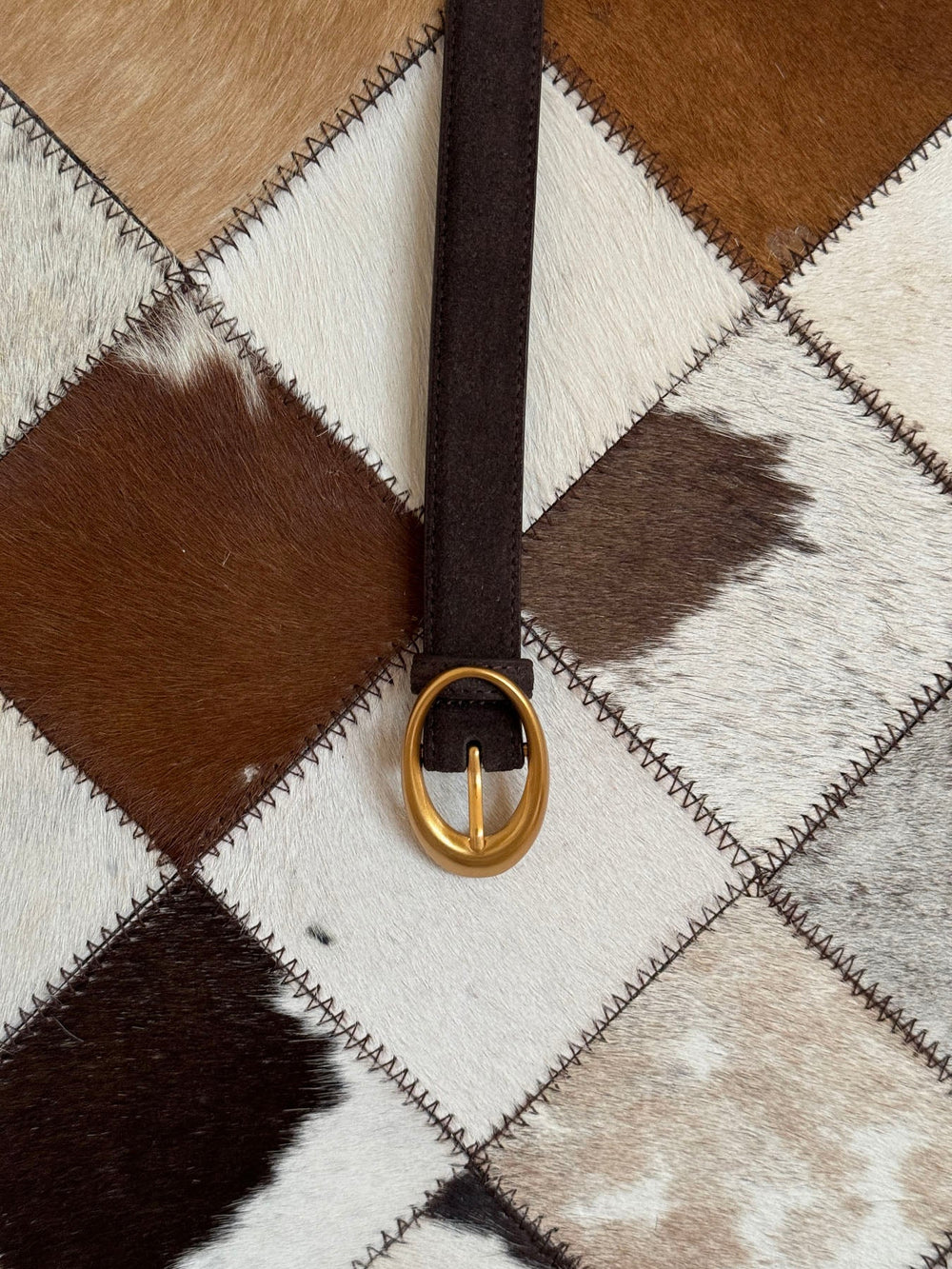 Earth belt - Dark brown/gold