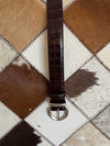 Noble belt – Dark brown/silver