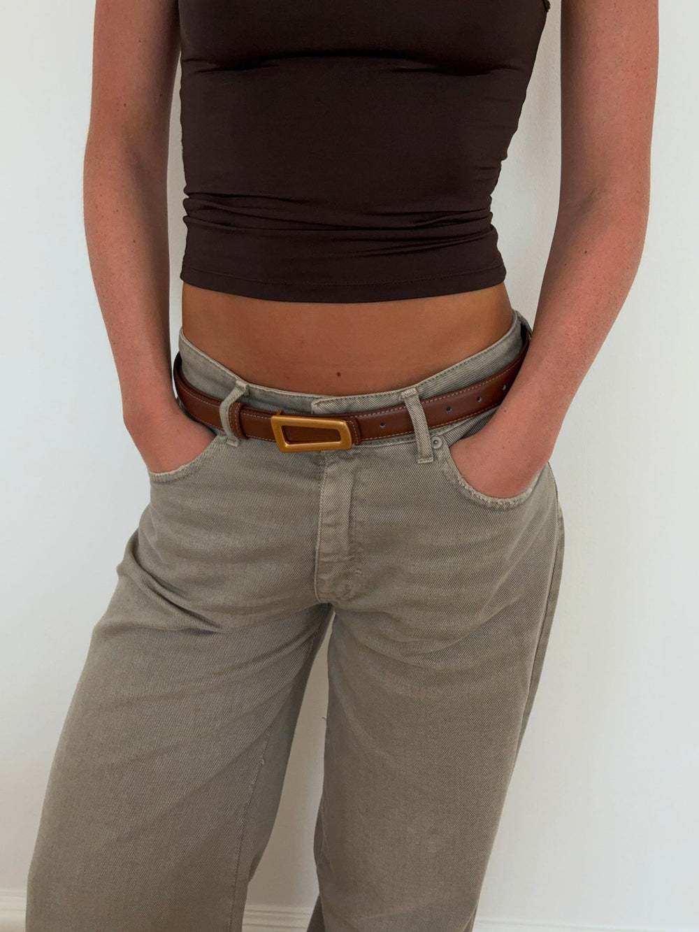 Luce belt - Brown/gold
