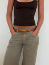 Edge belt - Brun/gold