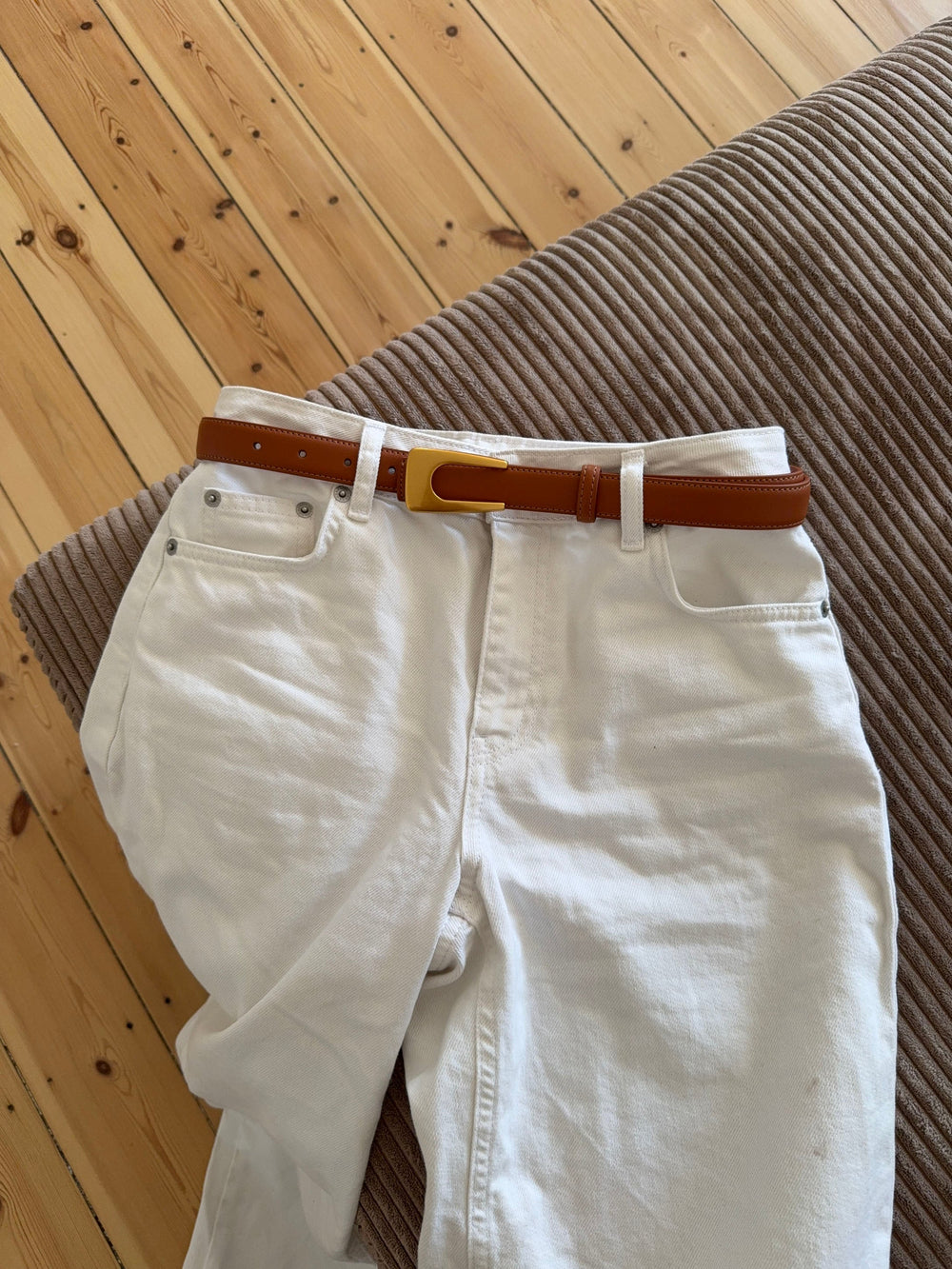 Edge belt - Brun/gold