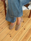 Yuna ballerina with heel - Beige