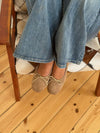 Yuna ballerina with heel - Beige