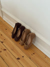 Yuna ballerina with heel - Dark brown