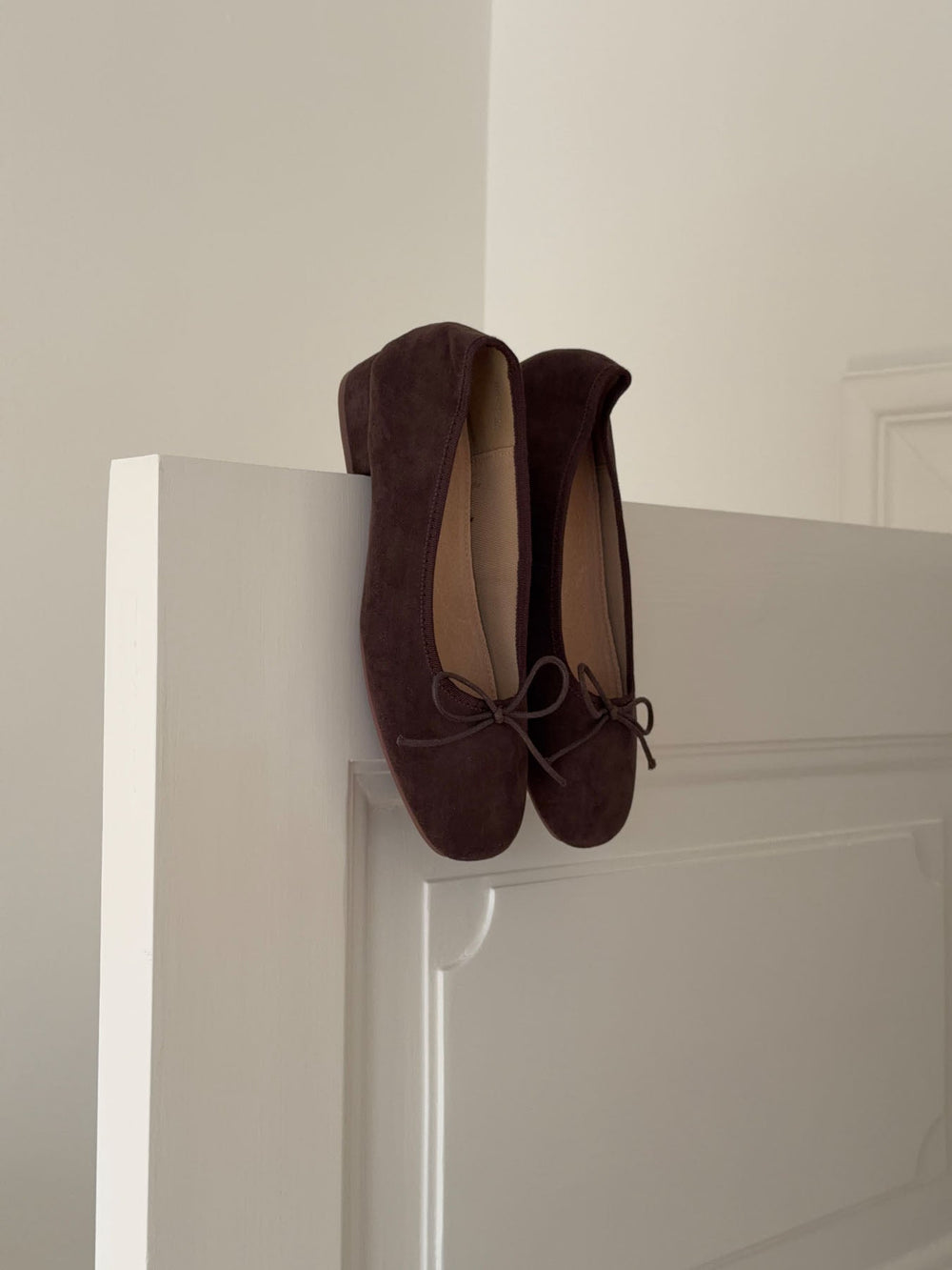 Yuna ballerina with heel - Dark brown