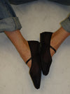 Tilda ballerinas in net material with strap - Black