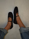 Tilda ballerinas in net material with strap - Black