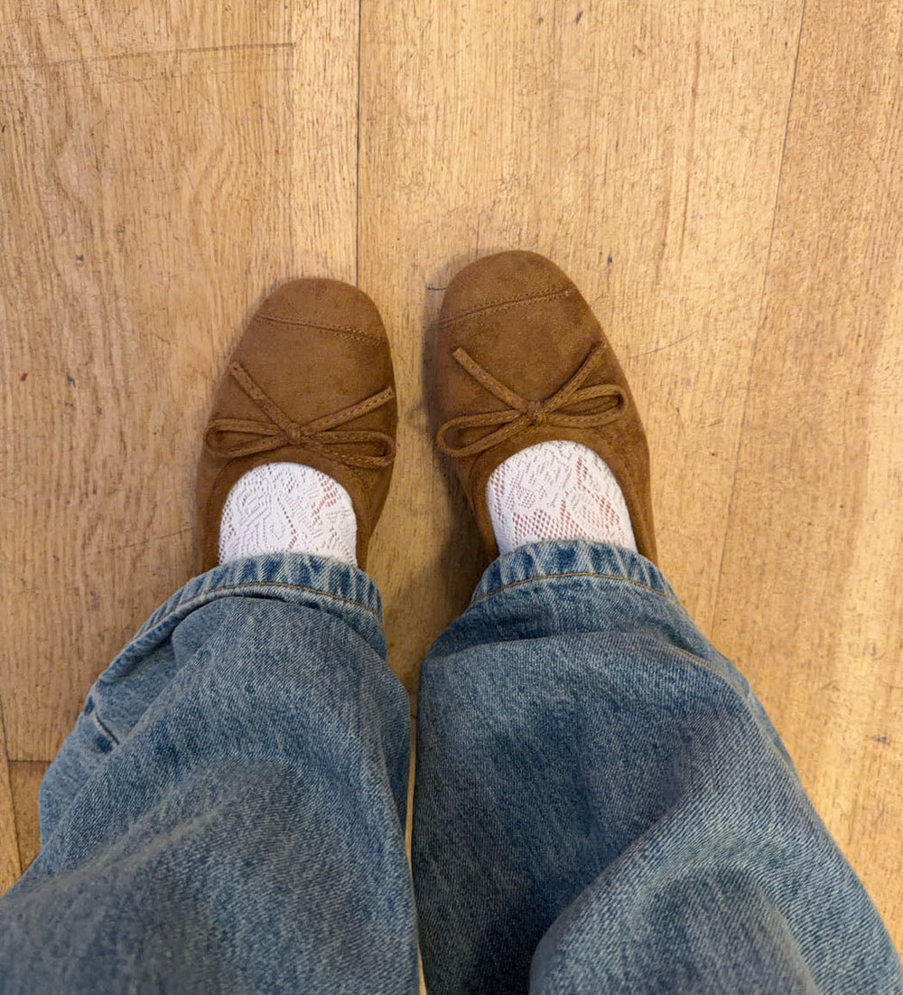 Gina ballerinas in suede - Brown