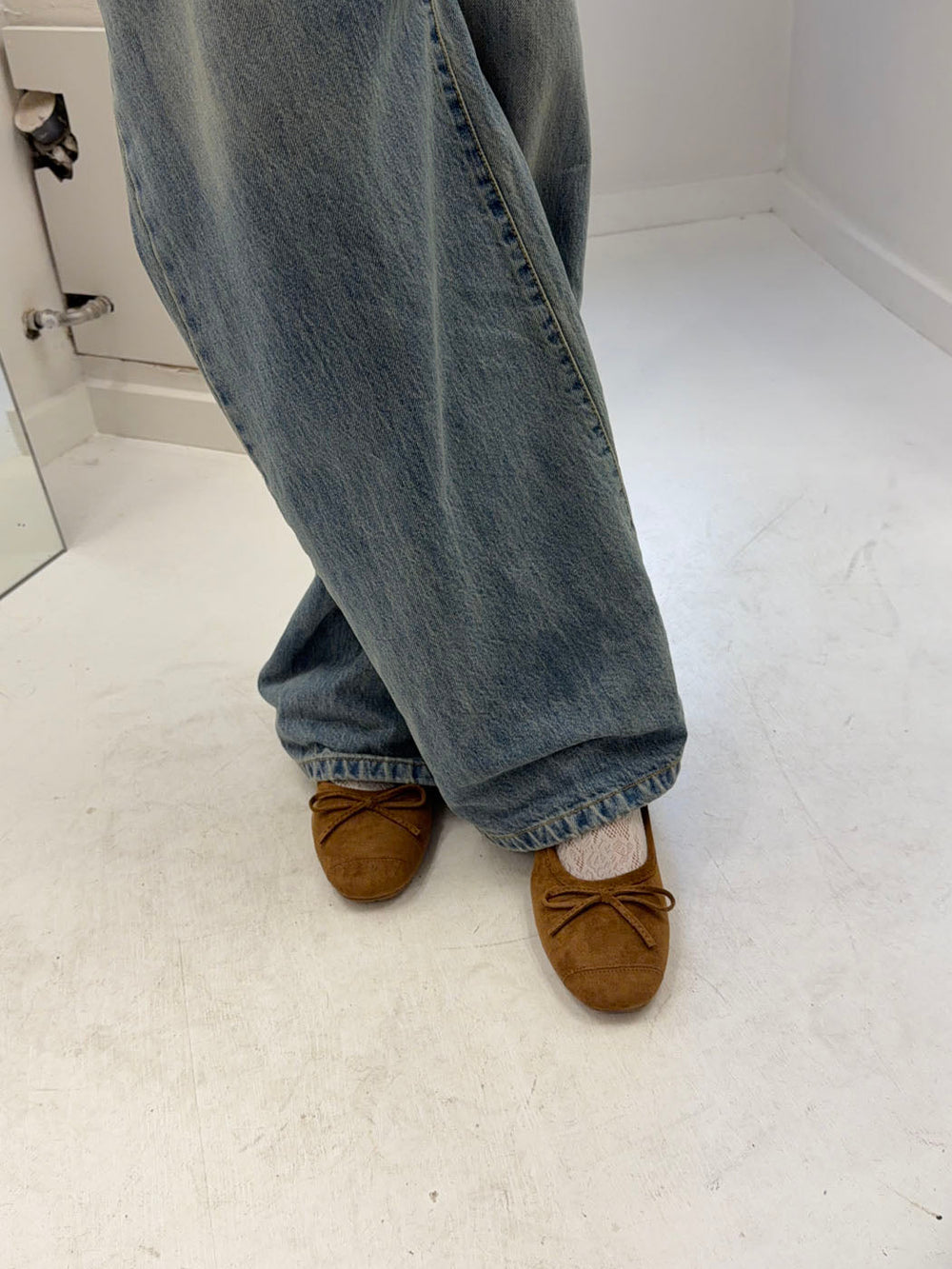 Gina ballerinas in suede - Brown