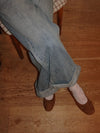Gina ballerinas in suede - Brown