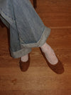 Gina ballerinas in suede - Brown