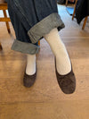 Gina ballerinas in suede - Dark brown