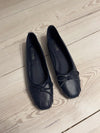 Eline ballerinas with detailing – Dark navy