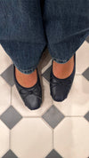 Eline ballerinas with detailing – Dark navy
