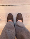 Eline ballerinas with detailing – Dark brown