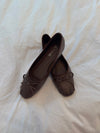 Eline ballerinas with detailing – Dark brown