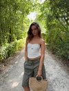 Muda bandeau top - White