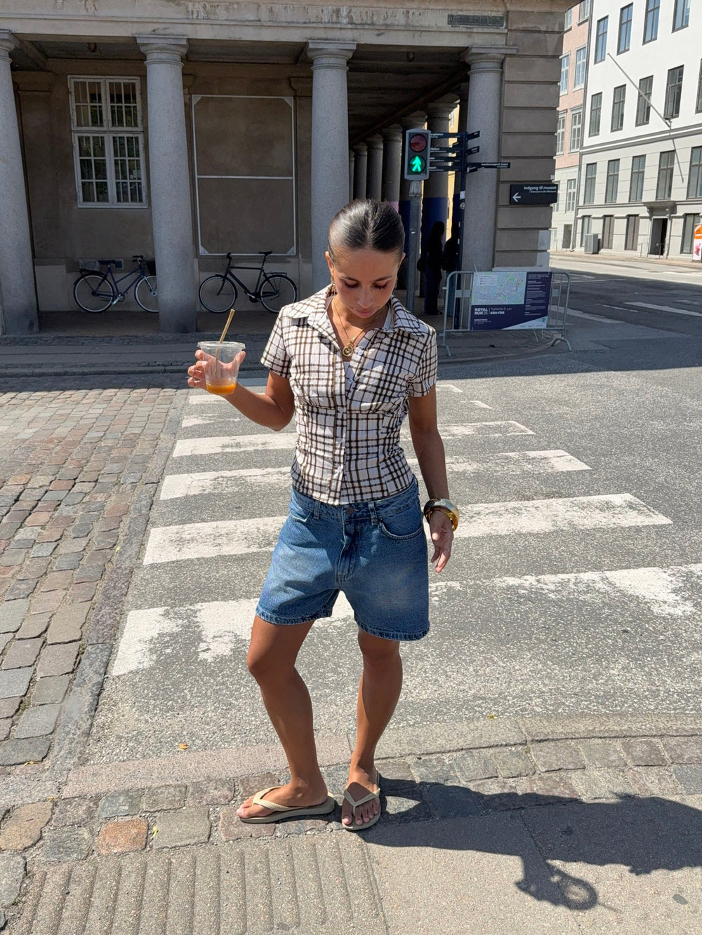 Linda bermuda shorts - Blue denim