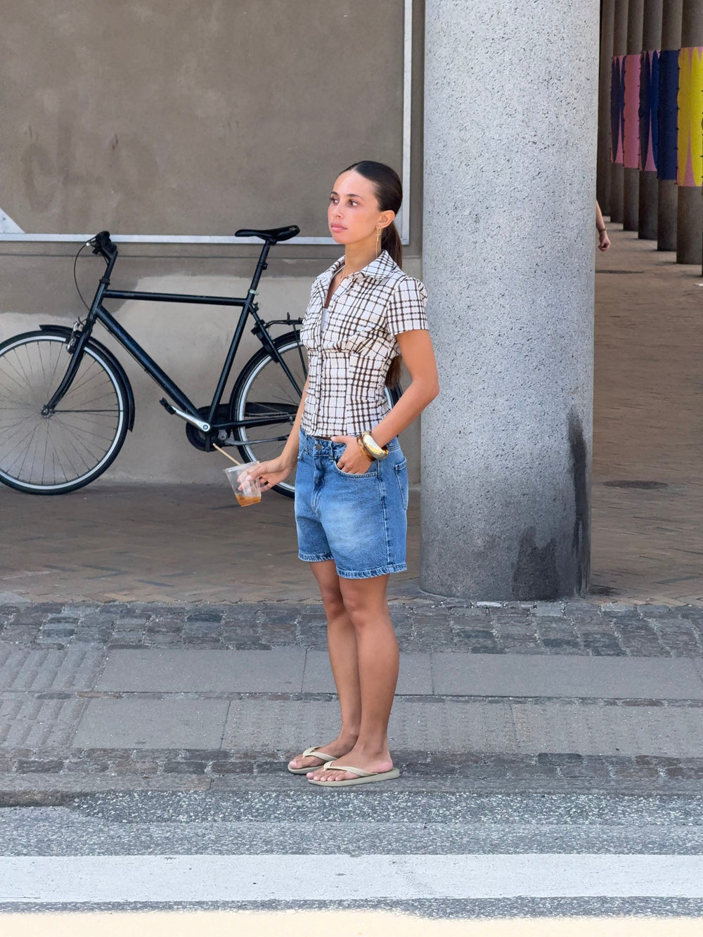 Linda bermuda shorts - Blue denim