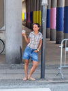 Linda bermuda shorts - Blue denim