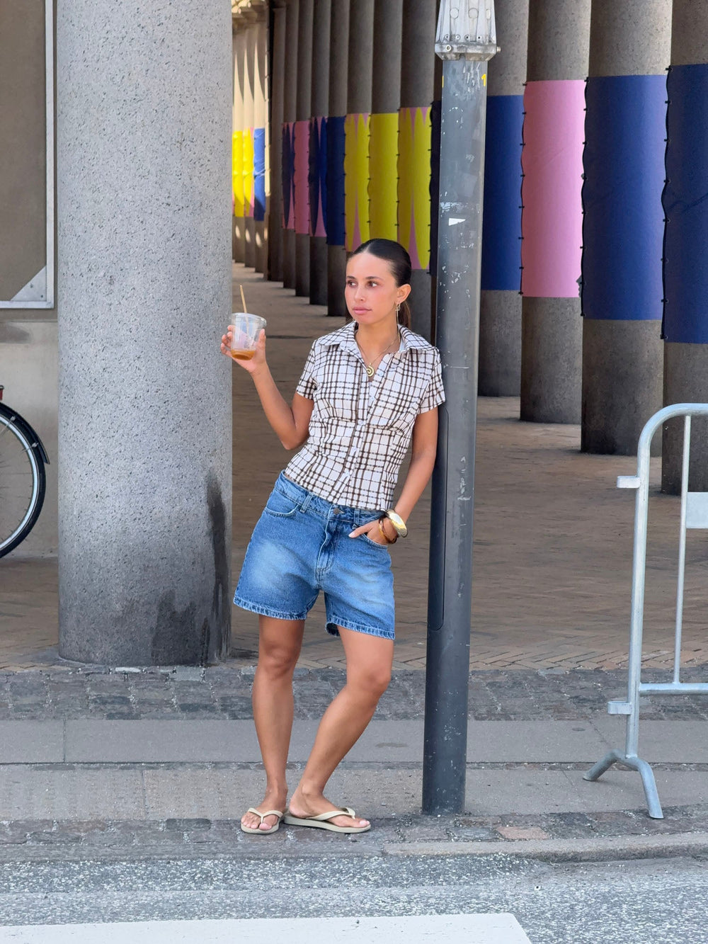 Linda bermuda shorts - Blue denim