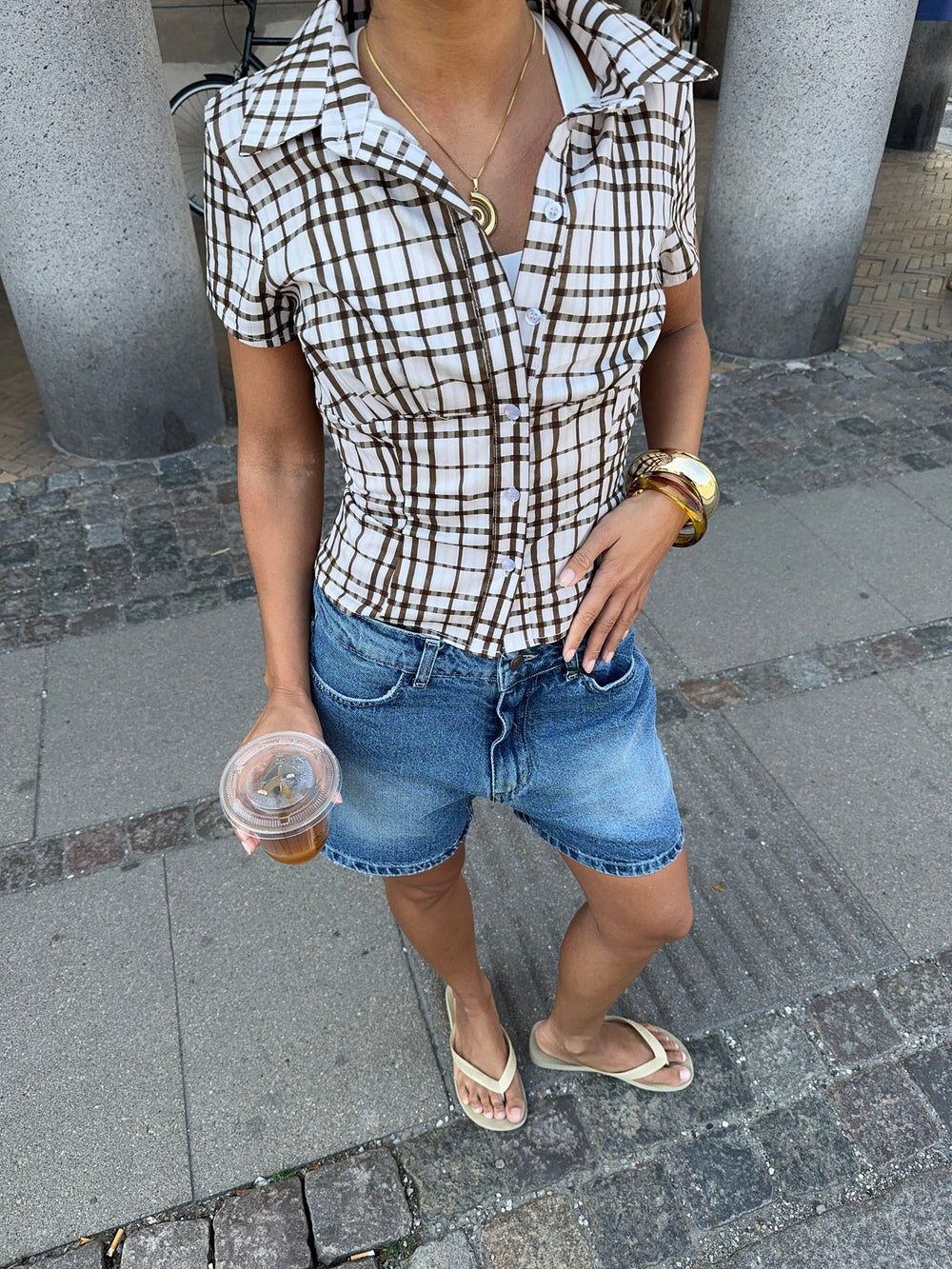 Linda bermuda shorts - Blue denim