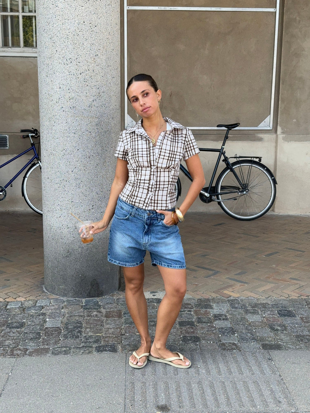 Linda bermuda shorts - Blue denim