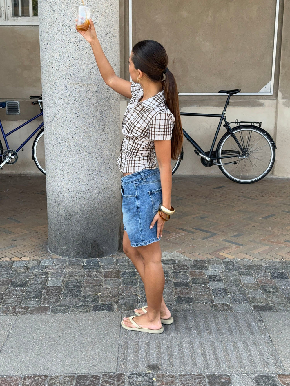 Linda bermuda shorts - Blue denim
