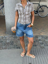 Linda bermuda shorts - Blue denim