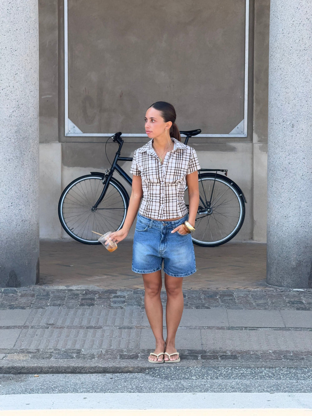 Linda bermuda shorts - Blue denim
