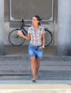 Linda bermuda shorts - Blue denim